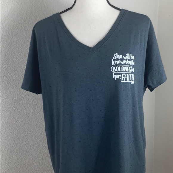 Things she loves v neck boldness of her faith top - Picture 3 of 8